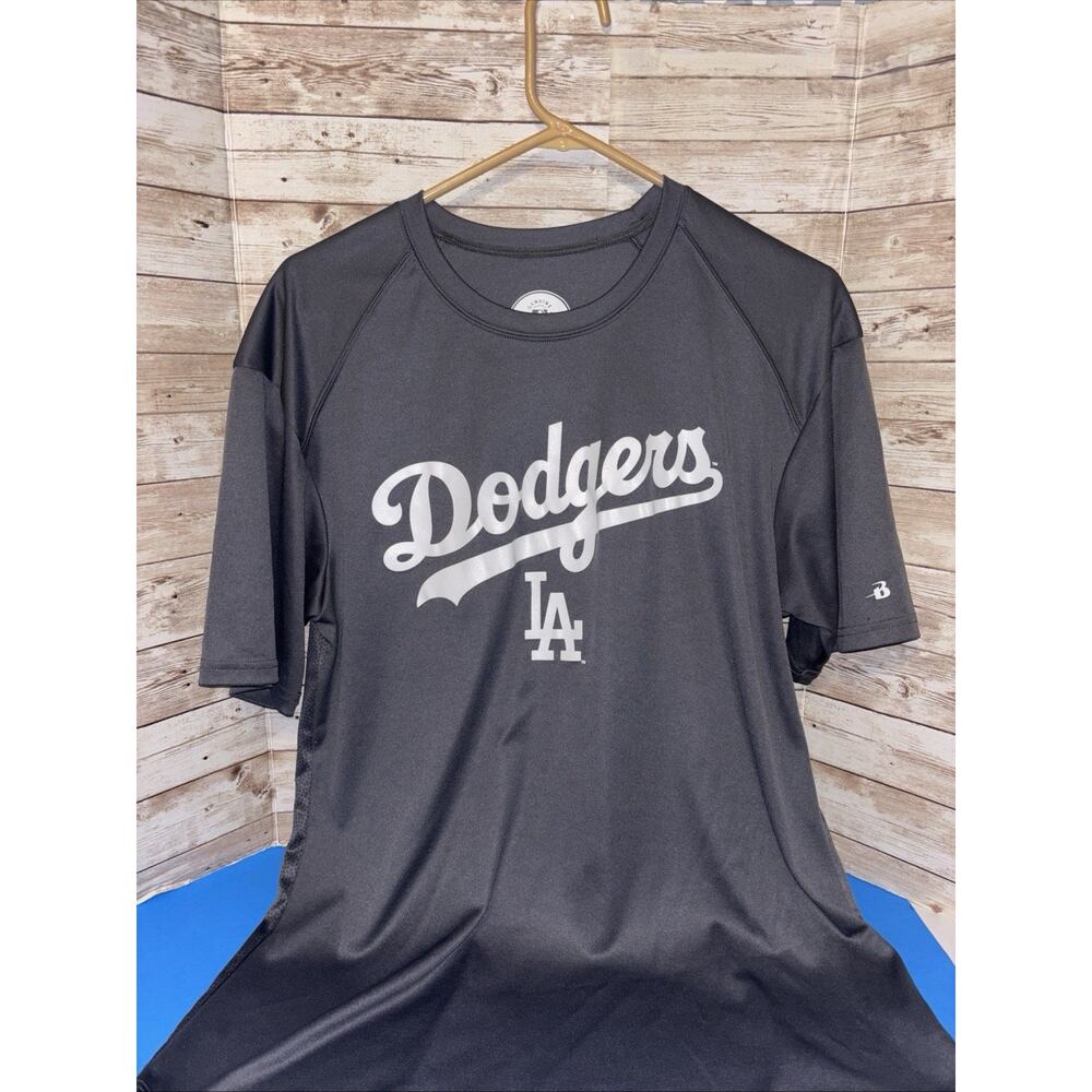 Men's Stitches Genuine Merchandise MLB LA Dodgers T-Shirt, Sz Medium Gray White